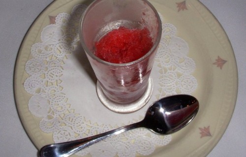 Sorbet gruszkowo-grejpfrutowy z sake