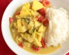 Curry ananasowo-warzywne z ryżem