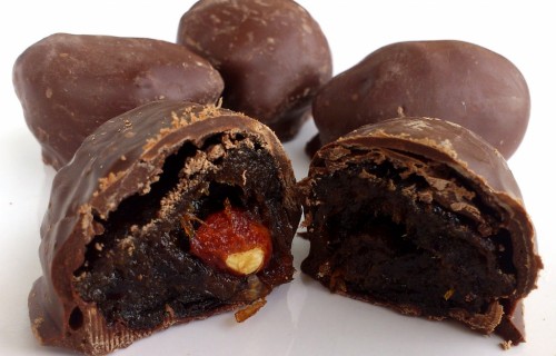 Śliwki w czekoladzie z midgałami