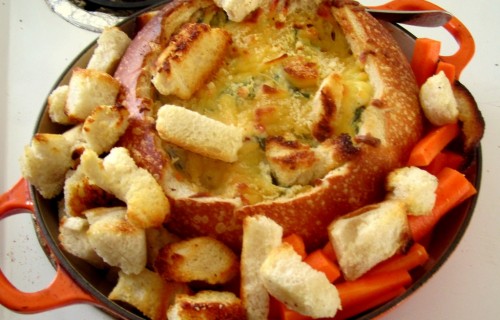 Zapiekanka warzywna z bułką i serem